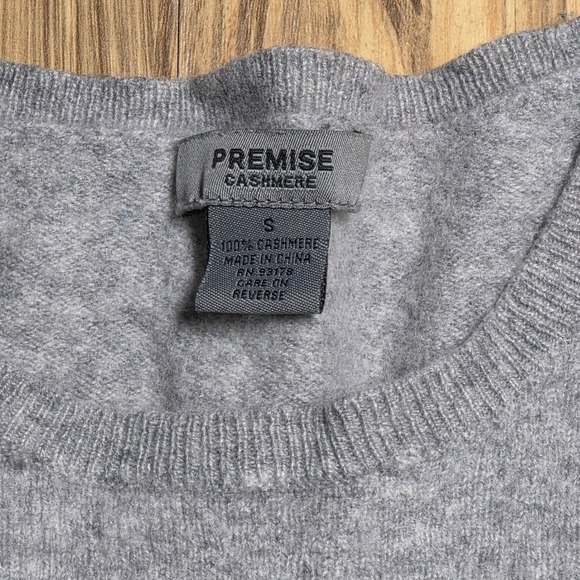 Premise Cashmere Crew Neck Sweater Women's Size Small Gray Long Sleeve - Picture 6 of 8